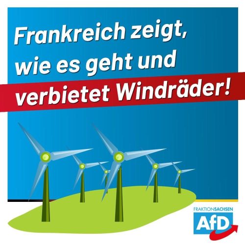 In Frankreich wurden alle Genehmigungen für Windräder auch rückwirkend für illegal erklärt. Grund: Die staatliche Umweltprüfung hatte eine viel zu hohe Gesundheitsgefährdung der Anwohner durch Lärm und Infraschall zugelassen. „Wir haben im Landtag bereits vor Jahren auf die massiven gesundheitlichen Folgen durch Windräder hingewiesen. Unsere Anträge für einen Ausbaustopp in der Nähe von Wohnsiedlungen hat die CDU immer abgelehnt (7/6843). Schlimmer noch: Gemeinsam mit den Grünen hat die CDU den Ausbau der Windenergie stark vorangetrieben. Dabei ist unter Medizinern schon lange bekannt, welche körperlichen Beeinträchtigungen besonders der nicht hörbare Infraschall hat. Diese deutlich spürbaren Schwingungen führen zu Schlaflosigkeit, Kopfschmerzen, Schwindel und Depressionen. Es war der ehemalige CDU-Wirtschaftsminister Peter Altmaier, der die Infraschall-Warnung der Bundesanstalt für Geowissenschaften vor Jahren einkassierte. Die Behörde war Altmaier unterstellt. Das Beispiel Frankreich zeigt: Moderne Kernkraftwerke sind der teuren, volatilen und gesundheitsgefährdende Windenergie weit überlegen. Während in Frankreich im letzten Jahr die Kilowattstunde nur 23,7 Cent kostete, fiel in Deutschland mit 41,3 Cent fast die doppelte Summe an. Die AfD will den deutschen Sonderweg in der Energieversorgung beenden und dem französischem Vorbild folgen.“